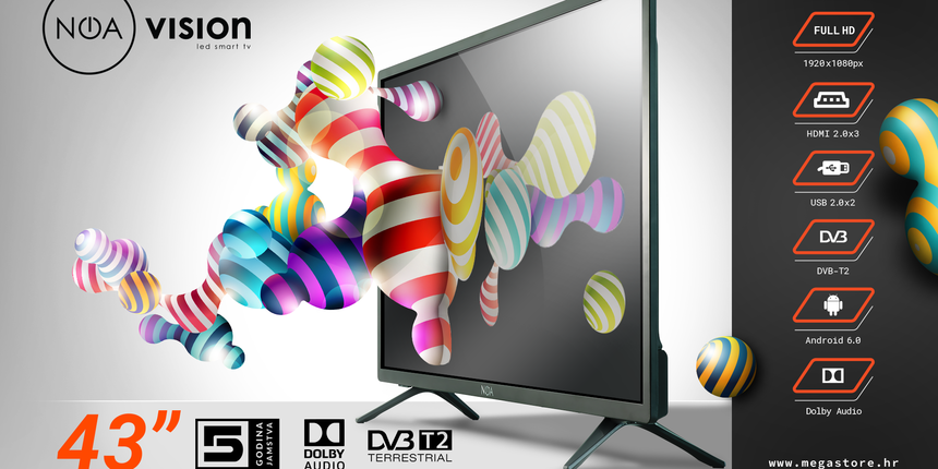 NOA Vision Smart TV s dijagonalom ekrana od 43 inča