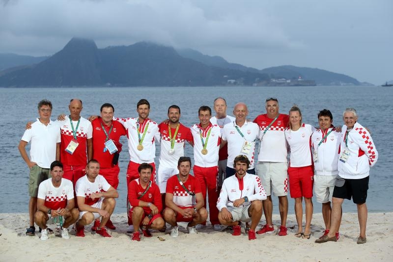 Rioe de Janeiro. Olimpijski prvaci u klasi 470, Šime Fantela i Igor Marenić. Photo. Igor Kralj/PIXSELL Rioe de Janeiro. Olimpijski prvaci u klasi 470, Šime Fantela i Igor Marenić. Photo. Igor Kralj/PIXSELL