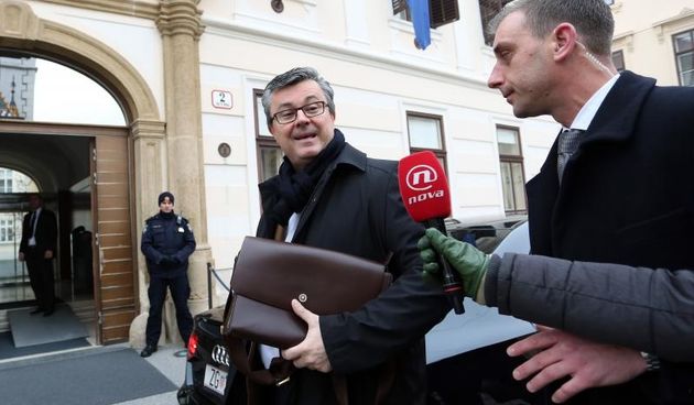 Zagreb – Premijer Tihomir Oreskovic dolazi u Banske dvore. Photo: Goran Jakus/PIXSELL