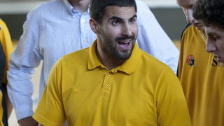 Split, 110513.
Kosarkaska dvorana Gripe.
Polufinalna utakmica Prvenstva Hrvatske za juniore izmedju Splita i Zadra.
Na fotografiji: trener Henjak Hrvoje.
Foto: Vojko Basic / CROPIX