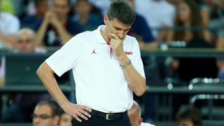 Arena Zagreb, Zagreb – Pripremni turnir za EuroBasket 2015., Hrvatska – BiH. Photo: Igor Kralj i Marko Lukunic/PIXSELL Arena Zagreb, Zagreb – Pripremni turnir za EuroBasket 2015., Hrvatska – BiH. Photo: Igor Kralj i Marko Lukunic/PIXSELL