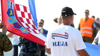 Generalna proba na kninskoj tvrđavi uoči svečane proslave 23. obljetnice VRO Oluja