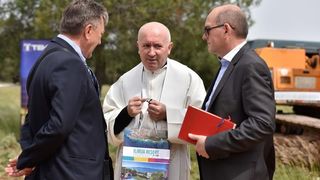 Biograd na Moru: Postavljen kamen temeljac za zabavni park Mirnovec. Foto: Dino Stanin/PIXSELL Biograd na Moru: Postavljen kamen temeljac za zabavni park Mirnovec. Foto: Dino Stanin/PIXSELL