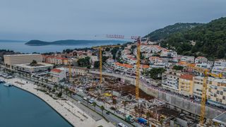 Split: Pogled iz zraka na mjesto gdje je bio hotel Marjan
