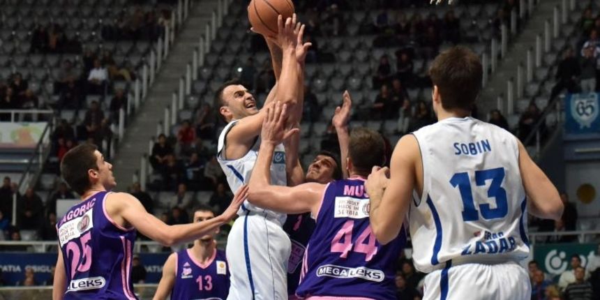 19. kolo ABA lige, KK Zadar – KK Mega Leks 74-73. Photo: Dino Stanin/PIXSELL 19. kolo ABA lige, KK Zadar – KK Mega Leks 74-73. Photo: Dino Stanin/PIXSELL