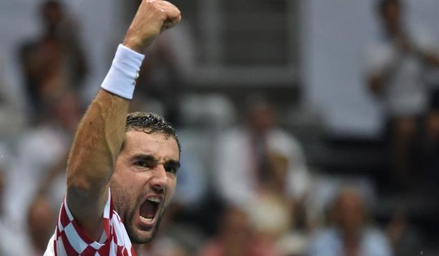 Polufinale Davis Cupa, Hrvatska – Francuska, 2. meč, Marin Čilić – Lucas Pouille. Photo: Hrvoje Jelavić/PIXSELL