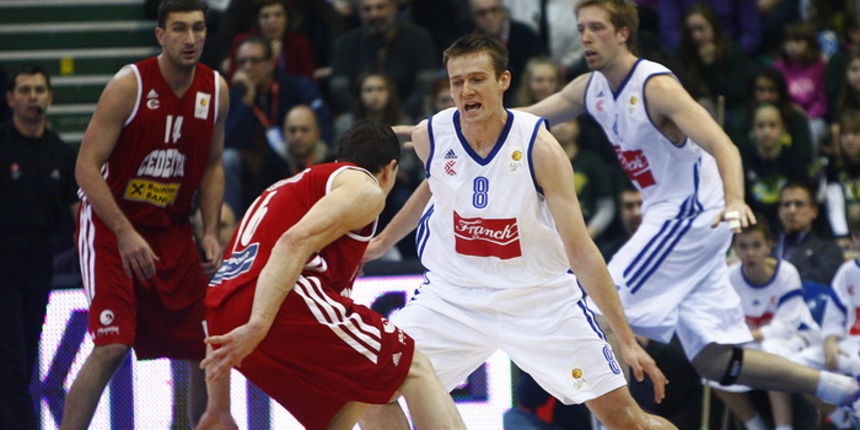 Zagreb, 091212.
KC Drazen Petrovic, Savska cesta.
Utakmica 12. kola ABA lige,
Cibona – Cedevita.
Na fotografiji: Ante Masic.
Foto: Ronald Gorsic / CROPIX