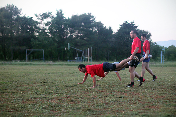 Trening zadarskih ragbijaša u Zemuniku (foto:Saša Čuka)