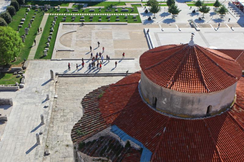Zadar: Panoramski pogled na grad sa zvonika svete Stošije, foto: Filip Brala/PIXSELL