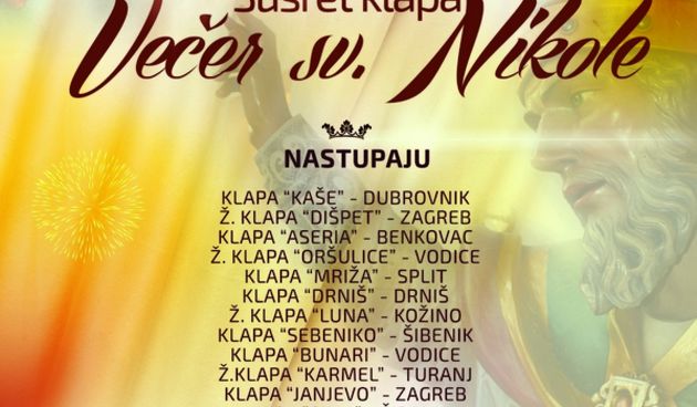 X. jubilarni  susret dalmatinskih klapa “Večer sv. Nikole” u Kistanjama