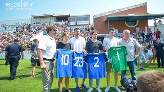 Zadarska vatrena četvorka na Stanovima se družila s mladim zadarskim nogometašima