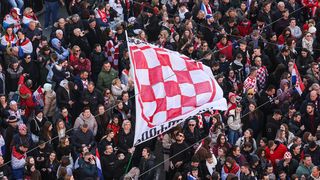 Panorama svečanog dočeka hrvatske rukometne reprezentacije u Zagrebu