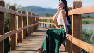 Anita Maričić u promociji modnih kreacija na Vranskom Jezeru (foto: Ivan Toman)