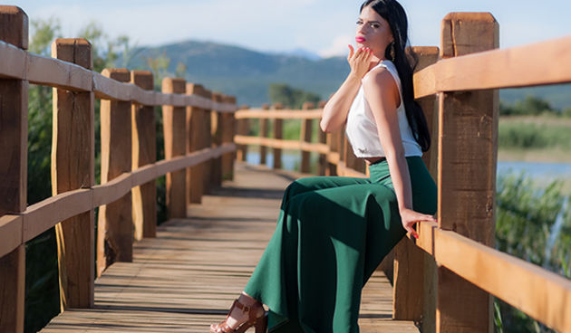 Anita Maričić u promociji modnih kreacija na Vranskom Jezeru (foto: Ivan Toman)