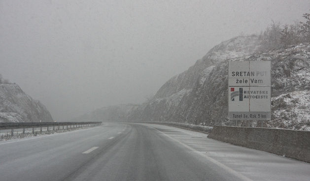 Snijeg na autocesti, foto: Ivan Toman