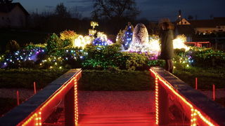 Cazma, 060412.
Obitelj Salaj iz Grabovnice kraj Cazme po prvi je put po uzoru na bozicni ugodjaj priredila i “Uskrsnu pricu”. Za tu su priliku imanje ukrasili s 2700 pisanica, zeceva, pilica i pijetlova koji svijetle po noci i ostavljaju posjetioce bez da