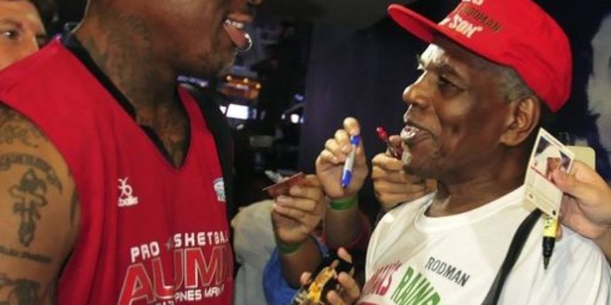 Dennis Rodman i otac, foto: AP Photo Dennis Rodman i otac, foto: AP Photo