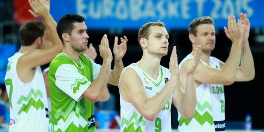 08.09.2015., Arena Zagreb, Zagreb – EuroBasket 2015., skupina C, 03. kolo, Slovenija – Nizozemska. Eurobasket 2015 po prvi puta odrzava se u cetiri drzave. Hrvatska (Zagreb), Njemacka (Berlin), Litvija (Riga) i Francuska (Montpellier) ugostit ce kosarkase