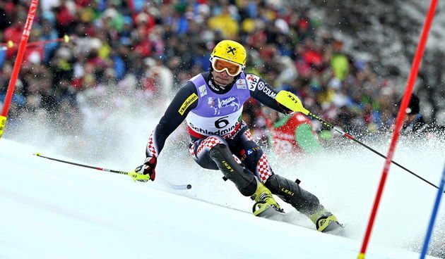 Schladming, 170213. 
FIS 43. Svjetsko prvenstvo u alpskom skijanju. Slalomska utrka za muskarce na padinama Planaia. Prva voznja.
Na fotografiji: Ivica Kostelic.
Foto: Srdjan Vrancic / CROPIX