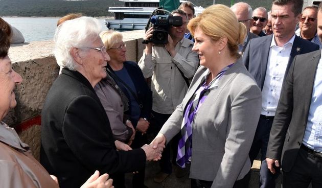 Predsjednica Grabar Kitarović posjetila otok Ist. Foto: Dino Stanin/PIXSELL