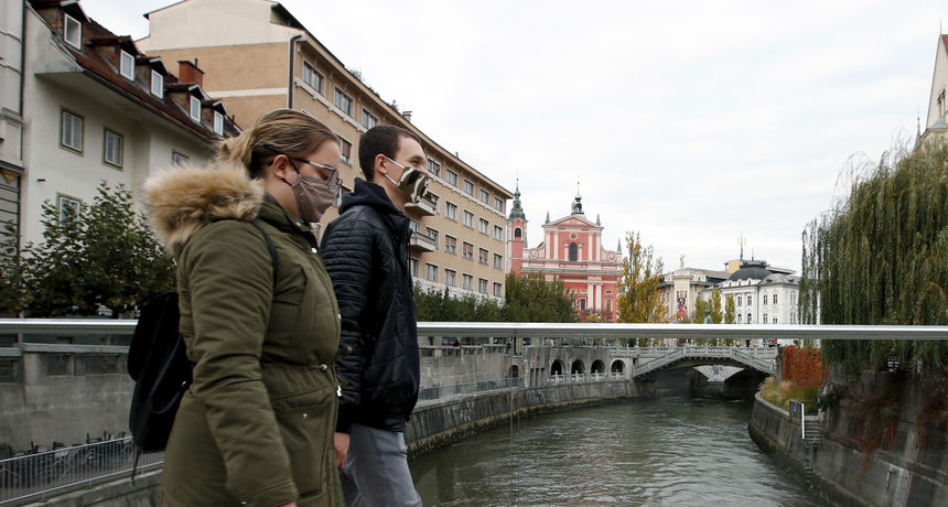Slovenija ljubljana maske covid korona Slovenija ljubljana maske covid korona