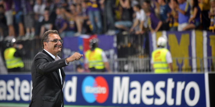 Maribor, Slovenija, 280812.
Stadion Ljudski vrt.
Uzvratna utakmica 4. pretkola kvalifikacijske utakmice za ulazak u Ligu Prvaka izmedju Maribora i Dinama u Ljudskom vrtu. Prva utakmica zavrsila je pobjedom Dinama rezultatom od 2-1, te se danas odlucuje ko