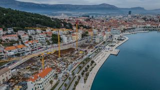 Split: Pogled iz zraka na mjesto gdje je bio hotel Marjan