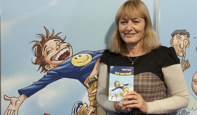 Na Zagrebackom velesajmu otvoren je medjunarodni sajam knjiga Interliber na kojem je knjizevnica za djecu i mlade Sanja Pilic predstavila svoju novu knjigu Bas sam hepi. Photo: Davor Visnjic/PIXSELL