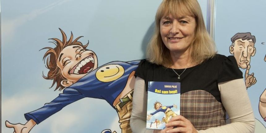 Na Zagrebackom velesajmu otvoren je medjunarodni sajam knjiga Interliber na kojem je knjizevnica za djecu i mlade Sanja Pilic predstavila svoju novu knjigu Bas sam hepi. Photo: Davor Visnjic/PIXSELL Na Zagrebackom velesajmu otvoren je medjunarodni sajam knjiga Interliber na kojem je knjizevnica za djecu i mlade Sanja Pilic predstavila svoju novu knjigu Bas sam hepi. Photo: Davor Visnjic/PIXSELL