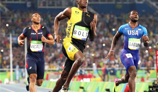 OI Rio – Usain Bolt i Justin Gatlin. Foto: Hina
