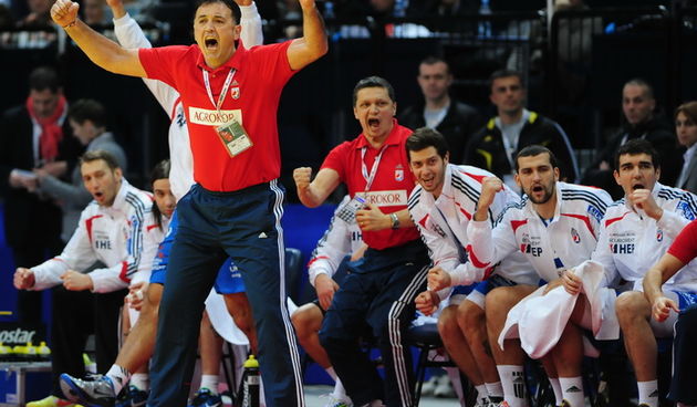 Beograd, 290112.
Arena Beograd.
10. Europsko prvenstvo u rukometu za muskarce.
Utakmica za 3. mjesto izmedju Hrvatske i Spanjolske.
Na fotografiji: Slavko Goluza
Foto: Drazen Aleksic / CROPIX