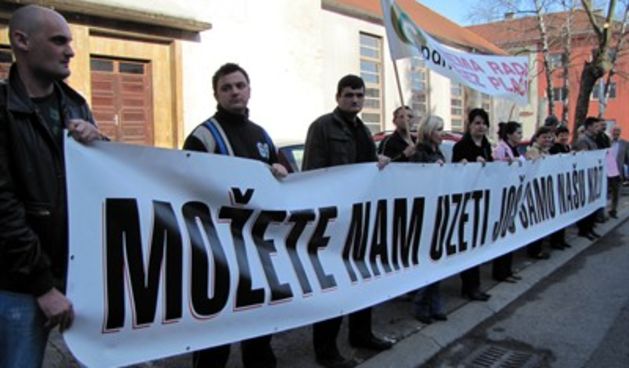 štrajkaši (foto: Željko Mužević / CROPIX)