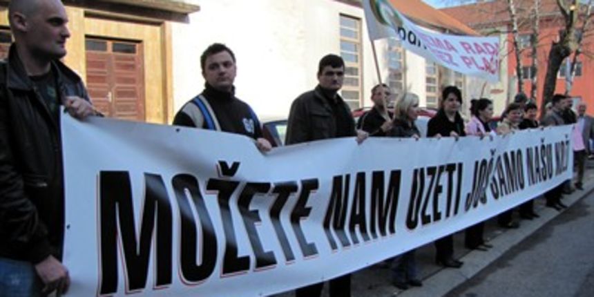 štrajkaši (foto: Željko Mužević / CROPIX) štrajkaši (foto: Željko Mužević / CROPIX)