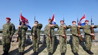 Generalna proba na kninskoj tvrđavi uoči svečane proslave 23. obljetnice VRO Oluja