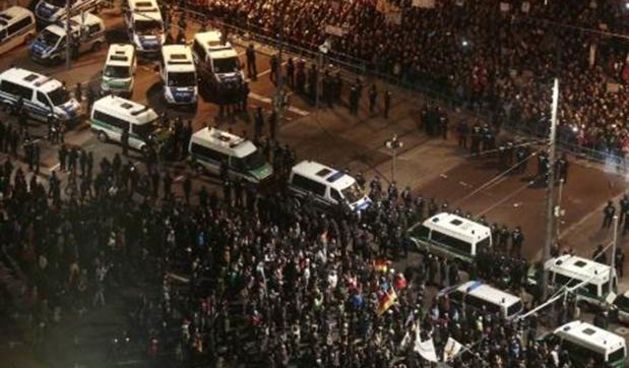 Veliki pad broja protuislamskih prosvjednika u Leipzigu, foto: www.dnevno.hr