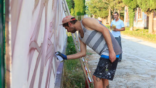 Pripreme za KvartArt festival: grafiteri u akciji