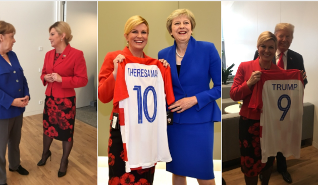 Kolinda Grabar-Kitarović s Merkel, May i Trump