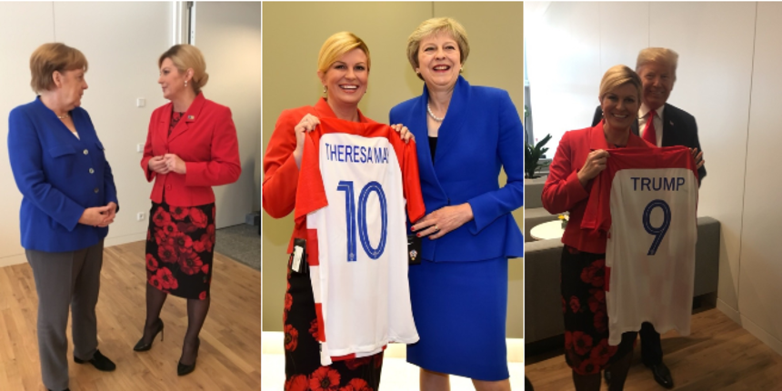 Kolinda Grabar-Kitarović s Merkel, May i Trump Kolinda Grabar-Kitarović s Merkel, May i Trump