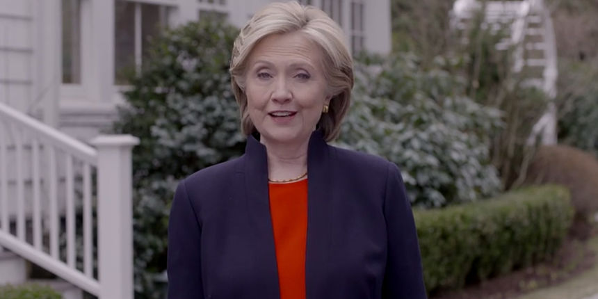 Hillary Clinton ulazi u trku za predsjednicu, foto-screenshot Hillary Clinton ulazi u trku za predsjednicu, foto-screenshot