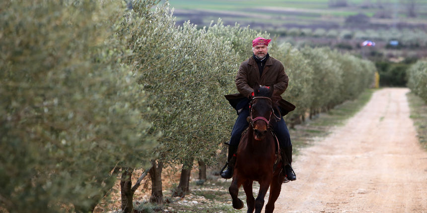 Mediji i uzvanici posjetili Polaču, Vransko jezero i Maškovića han. Rade Bobanović na konju Mediji i uzvanici posjetili Polaču, Vransko jezero i Maškovića han. Rade Bobanović na konju