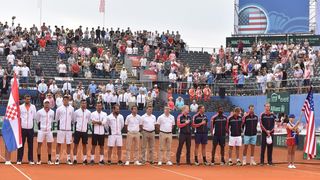 Otvorenje polufinalnog susreta Davis Cupa između Hrvatske i SAD-a