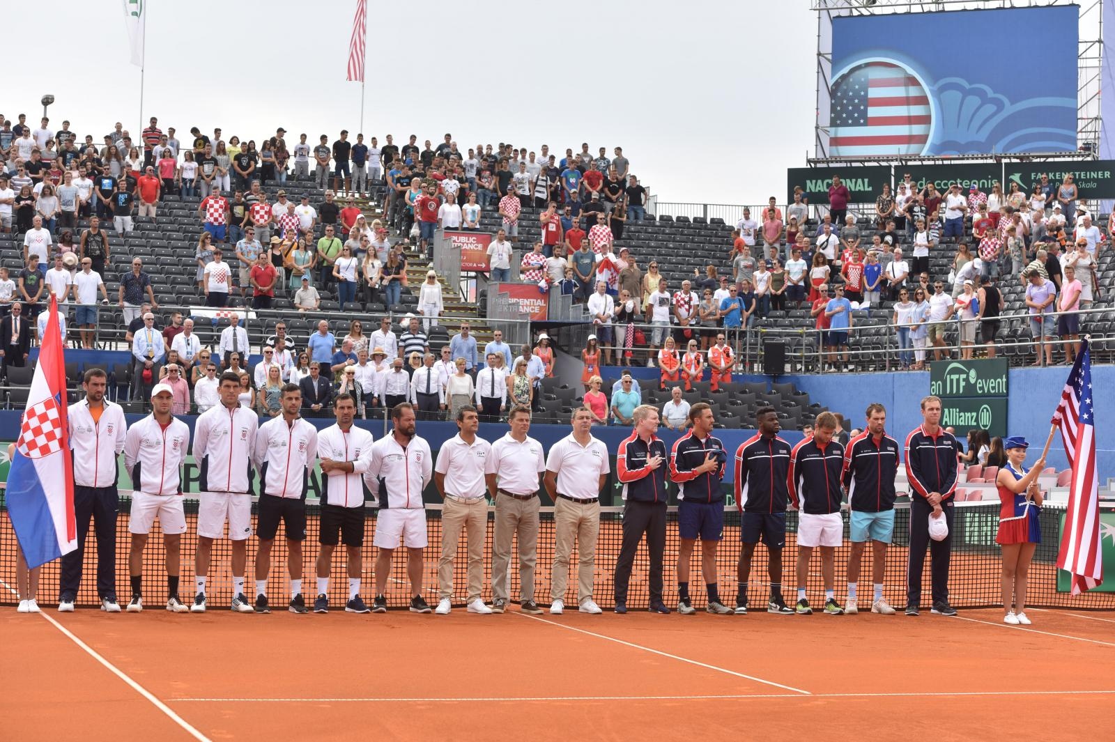 Otvorenje polufinalnog susreta Davis Cupa između Hrvatske i SAD-a
