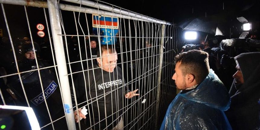 Trnovec. Slovenska policija ne dopušta ulaz izbjeglicama i migrantima. Photo: Vjeran Zganec Rogulja/PIXSELL
