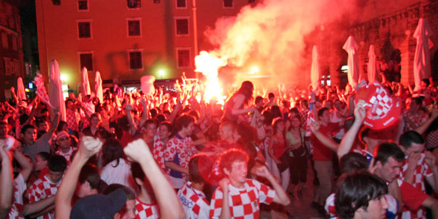 Zadarski navijaći (Hrvatska – Turska)