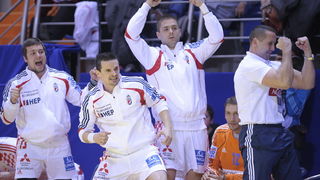 Vrsac, 160112.
Europsko prvenstvo u rukometu u Srbiji.
Prvo kolo, utakmica izmedju Hrvatske i Islanda.
Na slici: slavlje hrvatskih igraca.
Foto: Drazen Aleksic / CROPIX Vrsac, 160112.
Europsko prvenstvo u rukometu u Srbiji.
Prvo kolo, utakmica izmedju Hrvatske i Islanda.
Na slici: slavlje hrvatskih igraca.
Foto: Drazen Aleksic / CROPIX