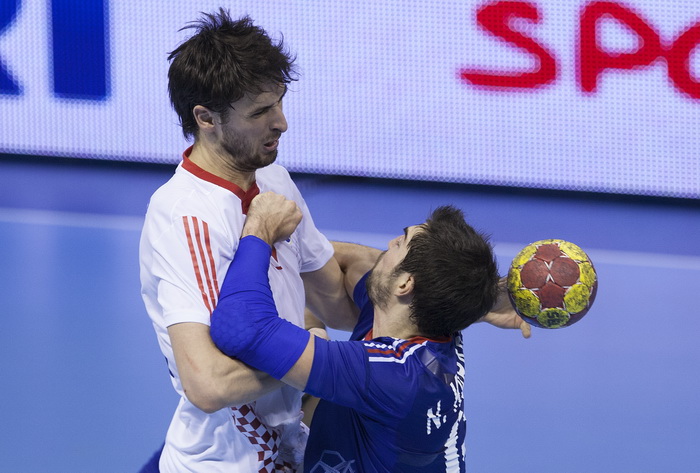 Zaragoza, Spanjolska, 230113.
Gradska dvorana Principe Felipe.
Svjetsko prvenstvo u rukometu za muskarce Spanjolska 2013.
Utakmica cetvrtfinala izmedju reprezentacija Hrvatske i Francuske.
Na fotografiji: Marko Kopljar.
Foto: Ante Cizmic / CROPIX Zaragoza, Spanjolska, 230113.
Gradska dvorana Principe Felipe.
Svjetsko prvenstvo u rukometu za muskarce Spanjolska 2013.
Utakmica cetvrtfinala izmedju reprezentacija Hrvatske i Francuske.
Na fotografiji: Marko Kopljar.
Foto: Ante Cizmic / CROPIX