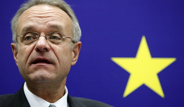 Zagreb, 101110.
Sjediste Delegacije EU.
Konferencija za novinare Paula Vandorena, sefa Delegacije EU-a u Hrvatskoj u povodu objavljivanja Izvjesca o napretku Hrvatske u priblizavanju Europskoj uniji.
Foto: Davor Pongracic / CROPIX