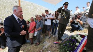 30.08.2015., Kornati – Na otoku Kornatu obiljezena je 8. obljetnica stradanja 12 vatrogasaca iz Sibenika, Vodica i Tisnog. Photo: Dusko Jaramaz/PIXSELL 30.08.2015., Kornati – Na otoku Kornatu obiljezena je 8. obljetnica stradanja 12 vatrogasaca iz Sibenika, Vodica i Tisnog. Photo: Dusko Jaramaz/PIXSELL