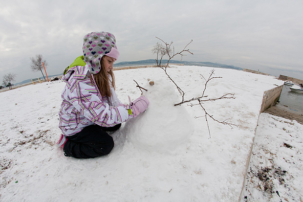 Snijeg u Bibinjama 3. veljače 2012, Foto: Leo Banić