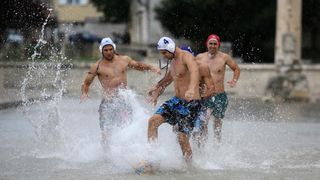 Vaterpolo utakmica na Forumu ispred crkve Sv. Donata, Foto: Filip Brala/PIXSELL